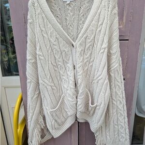 Marks & Spencer Cream Cable Knit Cardigan
